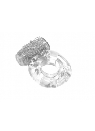 Прозрачное эрекционное кольцо с вибрацией Rings Axle-pin - Lola Games - в Новомосковске купить с доставкой