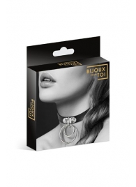 Черный чокер с двумя кольцами - Bijoux Pour Toi - купить с доставкой в Новомосковске