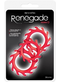 Набор из 3 красных эрекционных колец Renegade Gears - NS Novelties - в Новомосковске купить с доставкой