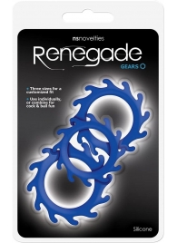 Набор из 3 синих эрекционных колец Renegade Gears - NS Novelties - в Новомосковске купить с доставкой