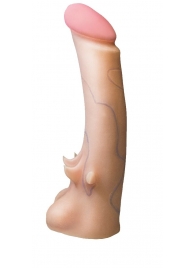Телесная насадка REAL Standard с усиками на основании - 19 см. - LOVETOY (А-Полимер) - купить с доставкой в Новомосковске
