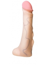 Реалистичная насадка с мошонкой REAL Standard - 18 см. - LOVETOY (А-Полимер) - купить с доставкой в Новомосковске