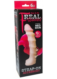 Насадка REAL Standard со спиралевидным узором - 19 см. - LOVETOY (А-Полимер) - купить с доставкой в Новомосковске