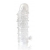 Закрытая прозрачная рельефная насадка Crystal sleeve - 13 см. - Erowoman-Eroman - в Новомосковске купить с доставкой