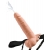 Телесный полый страпон с имитацией эякуляции 7.5  Hollow Squirting Strap-On with Balls Flesh - 21,6 см. - Pipedream - купить с доставкой в Новомосковске