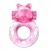 Розовое эрекционное виброкольцо на пенис Pink Bear - Baile - в Новомосковске купить с доставкой