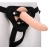 Телесный страпон на черных трусиках STRAP ON REAL DILDO - 20 см. - Dream Toys - купить с доставкой в Новомосковске