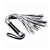 Серебристая плетка Struggle My Flogger с черной ручкой - 45 см. - Lovetoy - купить с доставкой в Новомосковске