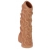 Телесная насадка с венками и открытой головкой Nude Sleeve L - 14 см. - KOKOS - в Новомосковске купить с доставкой