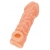 Телесная закрытая насадка с венками Cock Sleeve Size L - 17,6 см. - KOKOS - в Новомосковске купить с доставкой