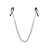 Зажимы для сосков с фиолетовой цепочкой Sweet Caress Nipple Chain - Sweet Caress - купить с доставкой в Новомосковске