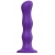 Фиолетовая насадка Strap-On-Me Dildo Geisha Balls size XL - Strap-on-me - купить с доставкой в Новомосковске