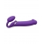 Фиолетовый безремневой вибрострапон Silicone Bendable Strap-On - size XL - Strap-on-me - купить с доставкой в Новомосковске