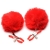 Красные зажимы на соски с помпонами Pom Pom - XR Brands - купить с доставкой в Новомосковске