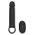 Черная насадка-удлинитель с вибрацией Vibrating Extender With Remote - Dream Toys - в Новомосковске купить с доставкой