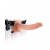 Телесный полый страпон с вибрацией Vibrating Hollow Strap-On with Balls - 24 см. - Pipedream - купить с доставкой в Новомосковске