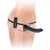 Черный страпон с вагинальной пробкой Deluxe Vibrating Penetrix Strap-On - 19 см. - Pipedream - купить с доставкой в Новомосковске