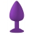 Большая фиолетовая анальная пробка Emotions Cutie Large с голубым кристаллом - 10 см. - Lola Games - купить с доставкой в Новомосковске