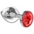 Большая серебристая анальная пробка Diamond Red Sparkle Large с красным кристаллом - 8 см. - Lola Games - купить с доставкой в Новомосковске