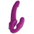 Ярко-розовый безремневой вибрострапон Evoke Vibrating Strapless Silicone Strap-on Dildo - XR Brands - купить с доставкой в Новомосковске