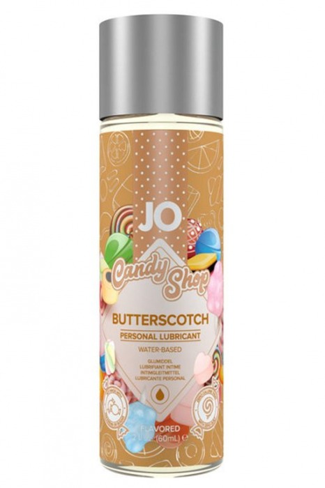 Смазка на водной основе Candy Shop Butterscotch с ароматом ирисок - 60 мл. - System JO - купить с доставкой в Новомосковске