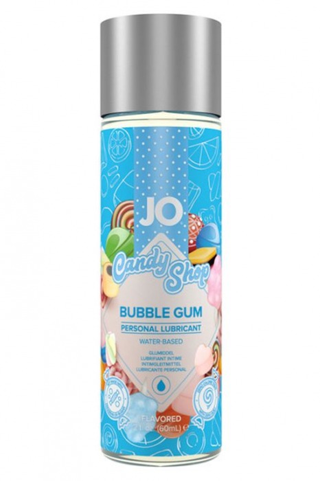 Смазка на водной основе Candy Shop Bubblegum с ароматом жвачки - 60 мл. - System JO - купить с доставкой в Новомосковске