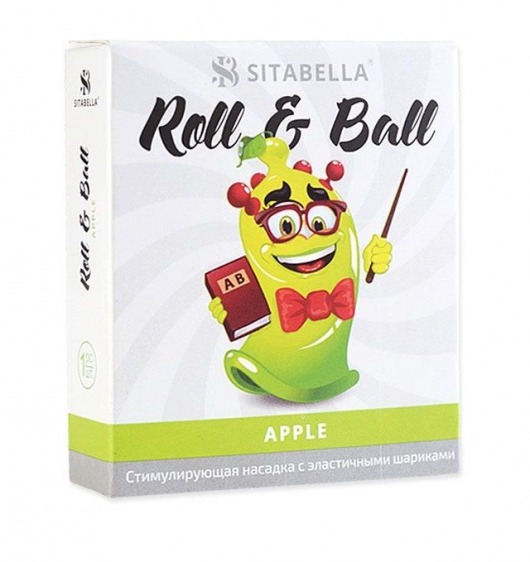 Стимулирующий презерватив-насадка Roll   Ball Apple - Sitabella - купить с доставкой в Новомосковске