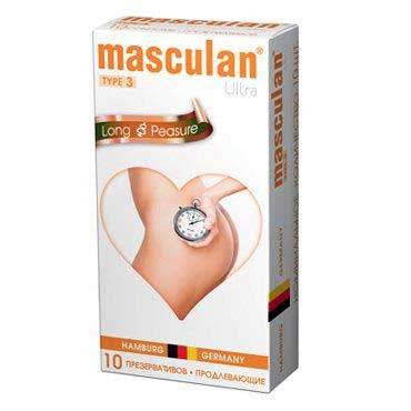 Розовые презервативы Masculan Ultra Long Pleasure с колечками, пупырышками и продлевающим эффектом - 10 шт. - Masculan - купить с доставкой в Новомосковске