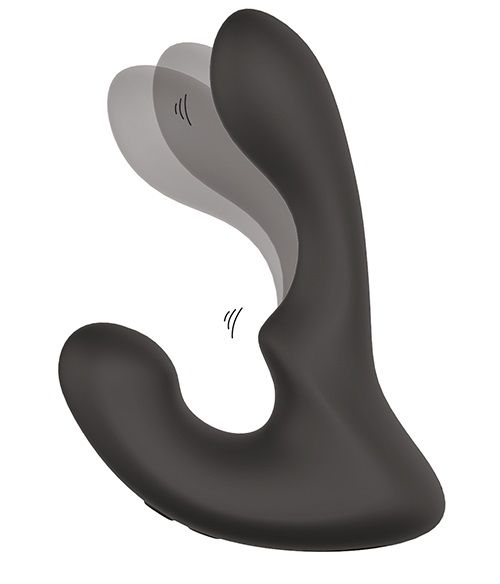 Чёрный массажер простаты с 2 моторами BOOTY ROCKER - Dream Toys - в Новомосковске купить с доставкой