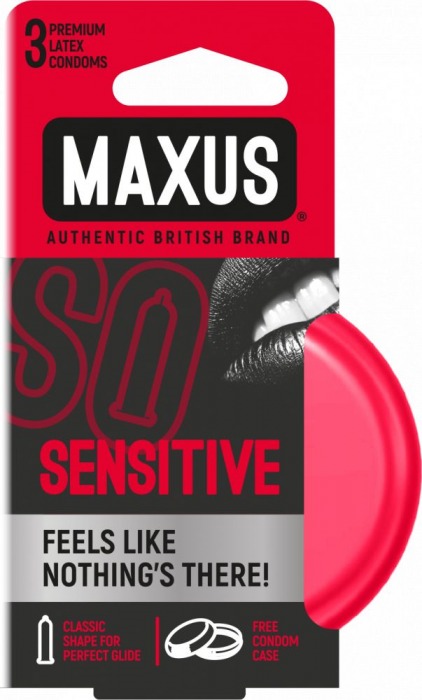 Ультратонкие презервативы в железном кейсе MAXUS Sensitive - 3 шт. - Maxus - купить с доставкой в Новомосковске