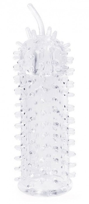 Закрытая рельефная насадка Crystal sleeve с усиками - 12 см. - Erowoman-Eroman - в Новомосковске купить с доставкой
