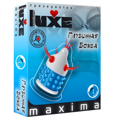 Презерватив LUXE Maxima  Глубинная бомба  - 1 шт. - Luxe - купить с доставкой в Новомосковске