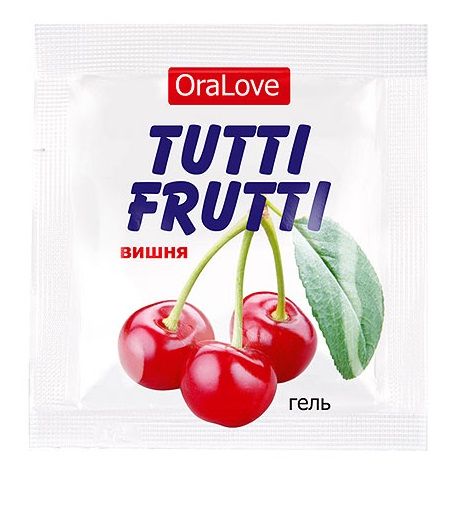Пробник гель-смазки Tutti-frutti с вишнёвым вкусом - 4 гр. - Биоритм - купить с доставкой в Новомосковске