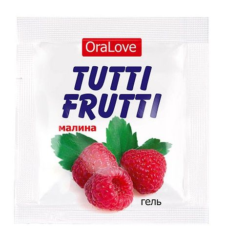 Пробник гель-смазки Tutti-frutti с малиновым вкусом - 4 гр. - Биоритм - купить с доставкой в Новомосковске