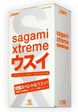 Ультратонкие презервативы Sagami Xtreme SUPERTHIN - 15 шт. - Sagami - купить с доставкой в Новомосковске
