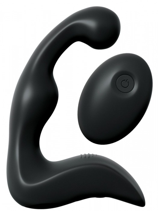 Черный вибромассажер простаты с пультом ДУ Control P-Spot Pro - Pipedream - в Новомосковске купить с доставкой