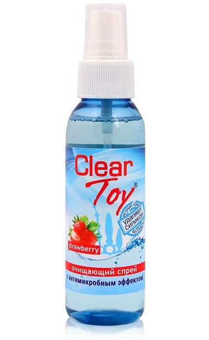 Очищающий спрей для игрушек CLEAR TOY Strawberry - 100 мл. - Биоритм - купить с доставкой в Новомосковске