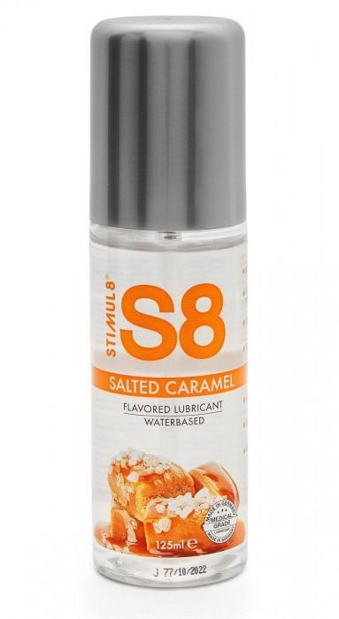 Смазка на водной основе S8 Flavored Lube со вкусом соленой карамели - 125 мл. - Stimul8 - купить с доставкой в Новомосковске