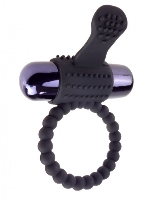 Черное эрекционное виброкольцо Vibrating Silicone Super Ring - Pipedream - в Новомосковске купить с доставкой