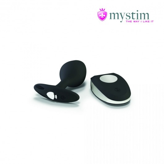 Черная пробка Mystim Rocking Vibe S с возможностью подключения к электростимулятору - 9,7 см. - MyStim - купить с доставкой в Новомосковске