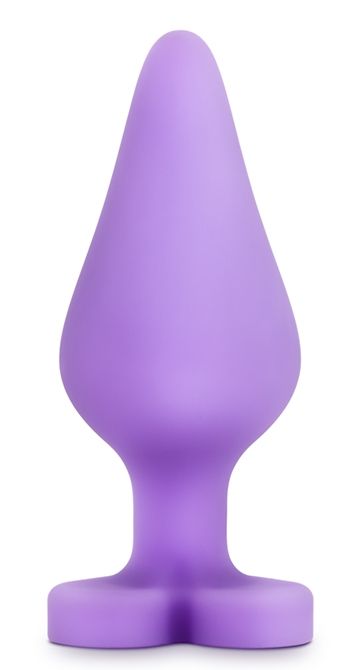 Фиолетовая анальная пробка Naughty Candy Heart Do Me Now - 8,9 см. - Blush Novelties - купить с доставкой в Новомосковске