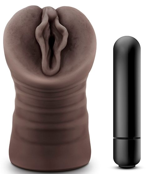 Коричневый мастурбатор-вагина Alexis - Blush Novelties - в Новомосковске купить с доставкой