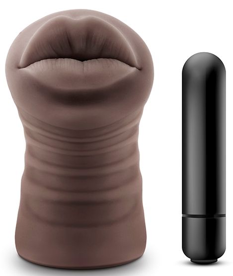 Коричневый мастурбатор-ротик Renee - Blush Novelties - в Новомосковске купить с доставкой