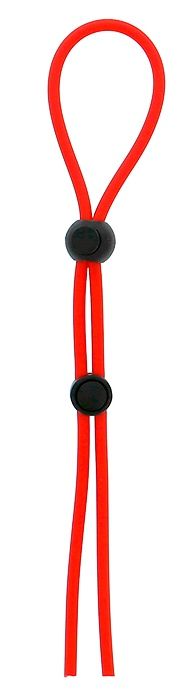 Красное лассо на пенис с двумя бусинами STRETCHY LASSO CAGE - Dream Toys - в Новомосковске купить с доставкой