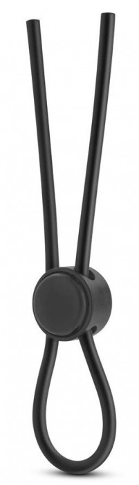 Черное силиконовое лассо на пенис SILICONE LOOP COCK RING - Blush Novelties - в Новомосковске купить с доставкой