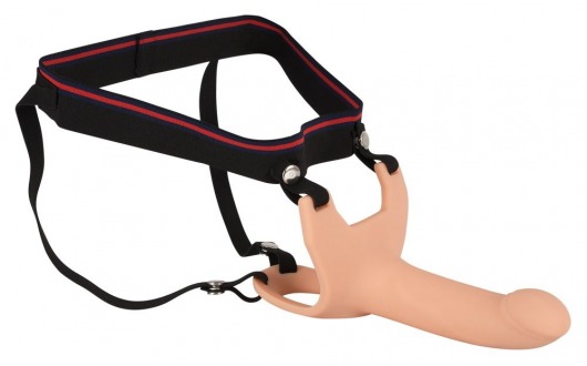 Силиконовый полый страпон на ремнях Silicone Strap-on - 16 см. - Orion - купить с доставкой в Новомосковске