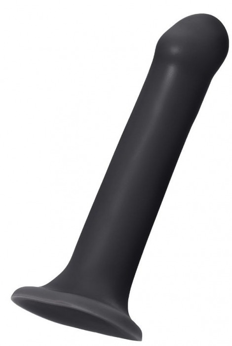 Черный фаллос на присоске Silicone Bendable Dildo XL - 20 см. - Strap-on-me - купить с доставкой в Новомосковске