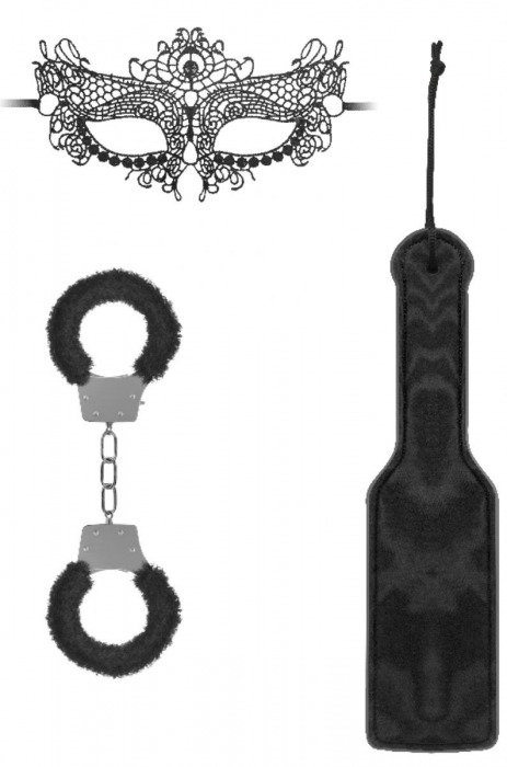 Черный игровой набор Introductory Bondage Kit №4 - Shots Media BV - купить с доставкой в Новомосковске