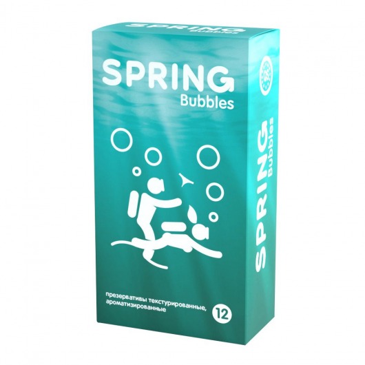 Презервативы SPRING BUBBLES с пупырышками - 12 шт. - SPRING - купить с доставкой в Новомосковске
