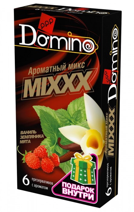 Ароматизированные презервативы DOMINO  Ароматный микс  - 6 шт. - Domino - купить с доставкой в Новомосковске